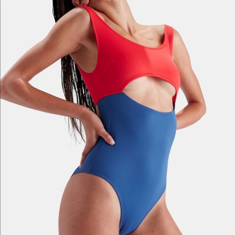 SOLID STRIPED NATASHA ONE PIECE NWT